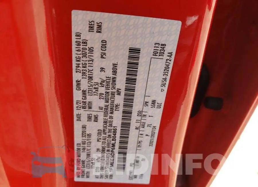 1FMEE5DP6MLB04861 Photo# 10