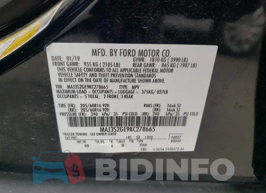 MAJ3S2GE9KC278665 Photo# 10