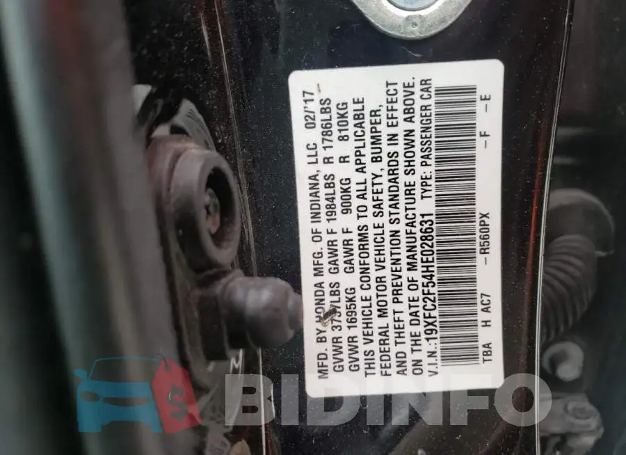 19XFC2F54HE028631 Photo# 10