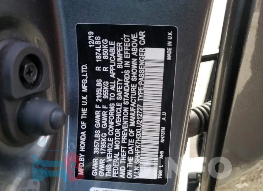 SHHFK7H3XLU212727 Photo# 10