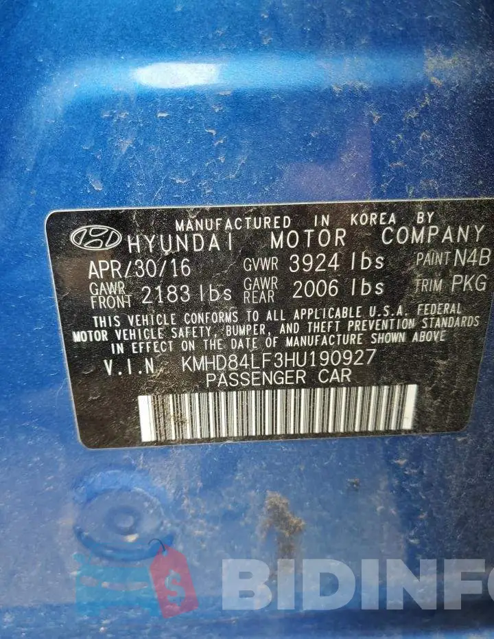 KMHD84LF3HU190927 Photo# 10
