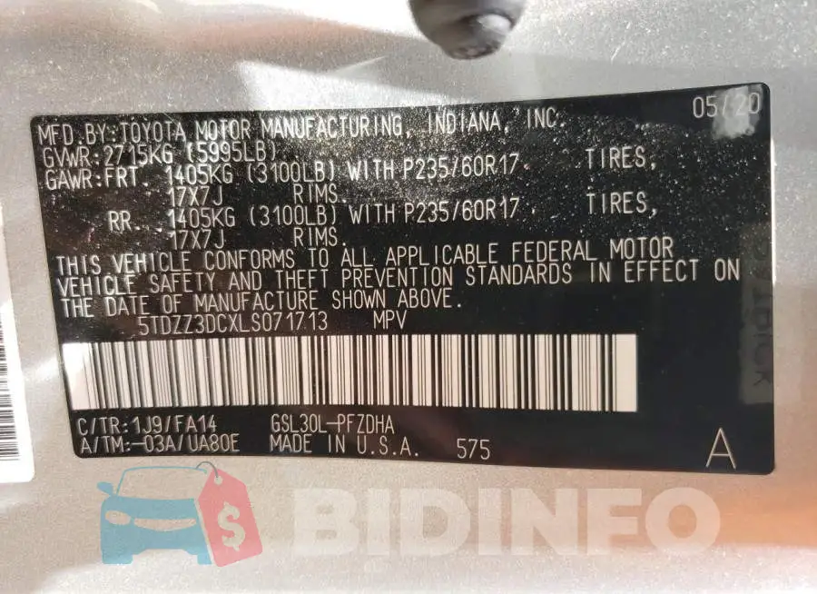 5TDZZ3DCXLS071713 Photo# 10