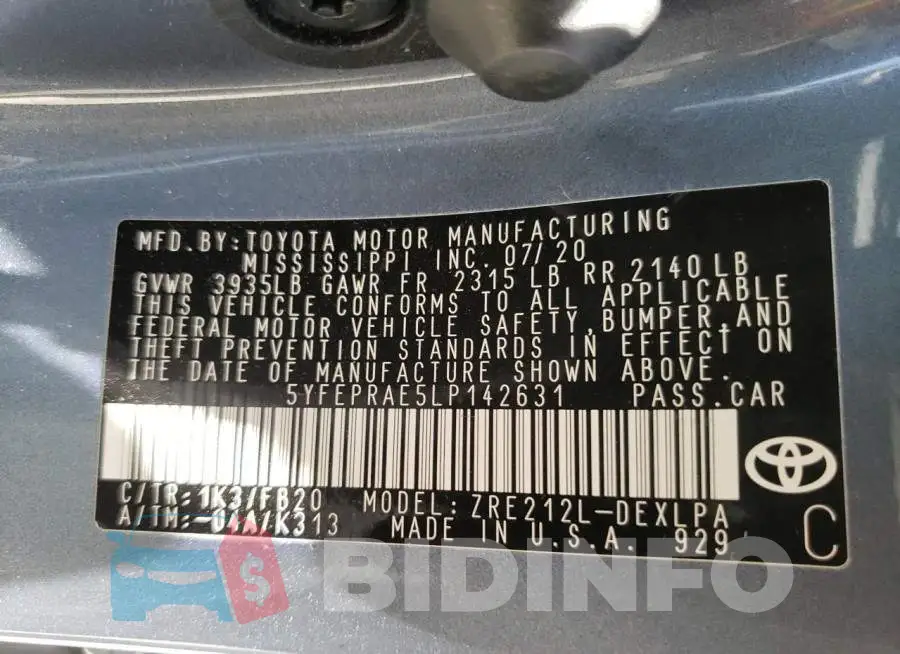 5YFEPRAE5LP142631 Photo# 10