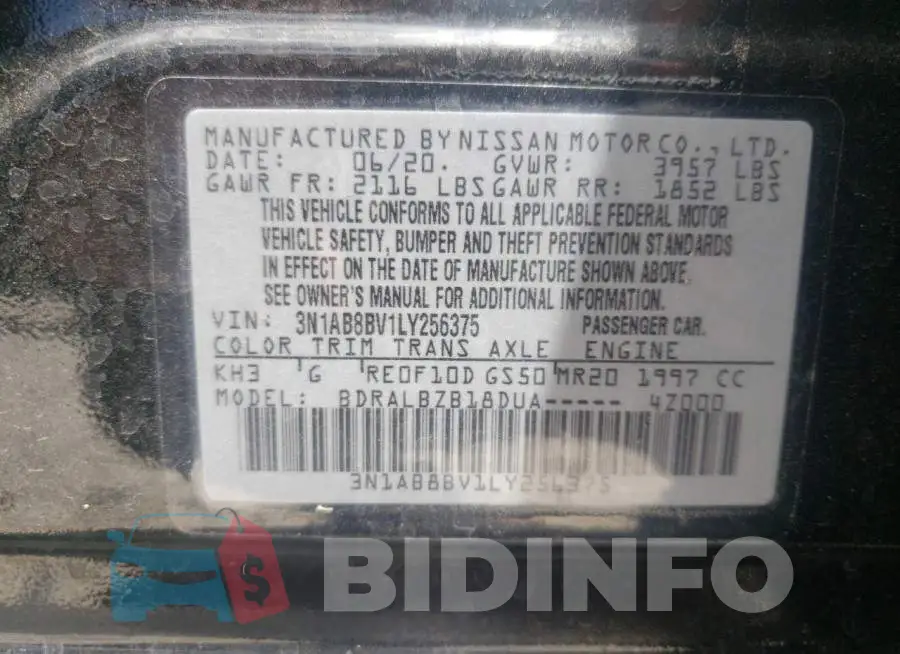 3N1AB8BV1LY256375 Photo# 10