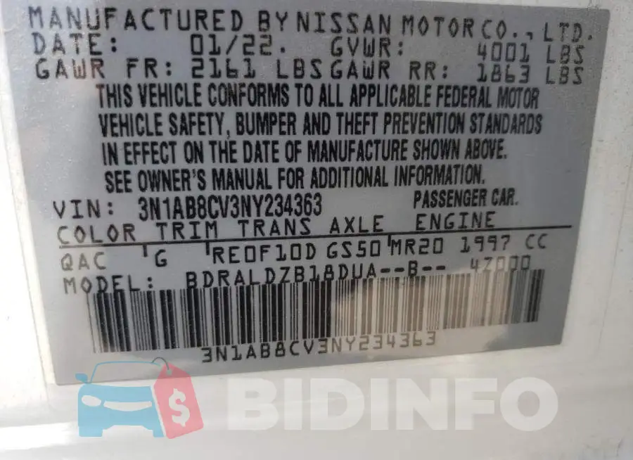 3N1AB8CV3NY234363 Photo# 10