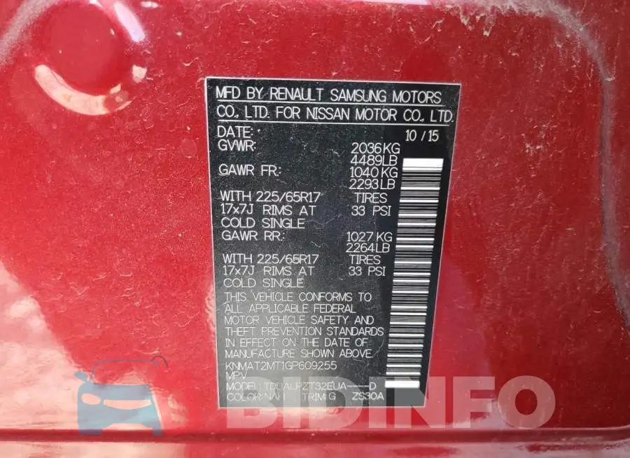 KNMAT2MT1GP609255 Photo# 10
