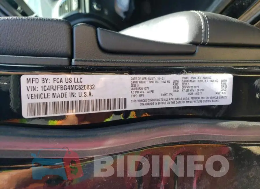 1C4RJFBG4MC820832 Photo# 10