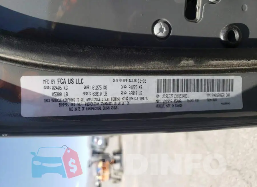 2C3CDZFJ3KH534831 Photo# 10