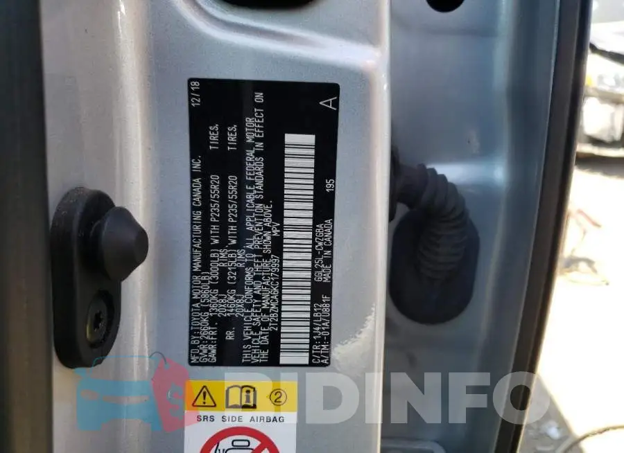 2T2BZMCA6KC179997 Photo# 10