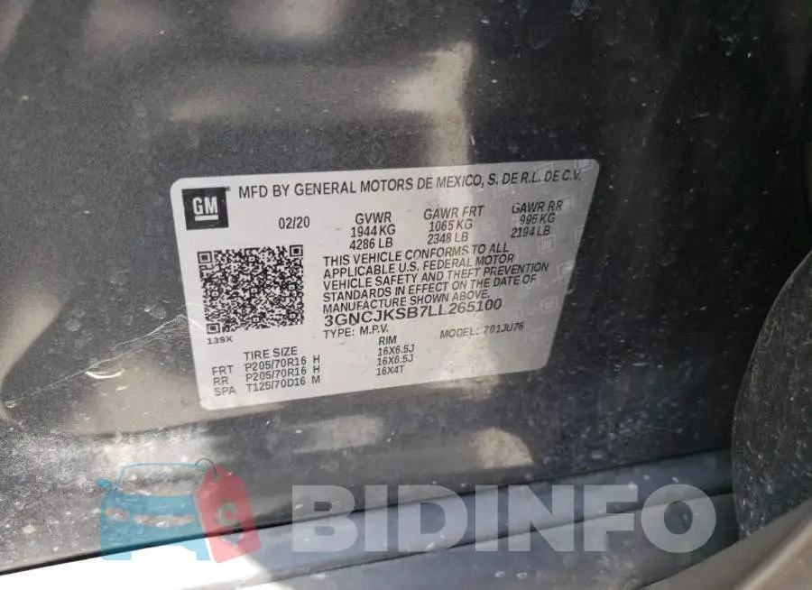 3GNCJKSB7LL265100 Photo# 10