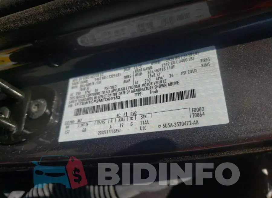 1FTEW1CP2MFD09183 Photo# 10