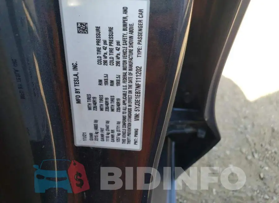 5YJ3E1EB7NF111202 Photo# 10