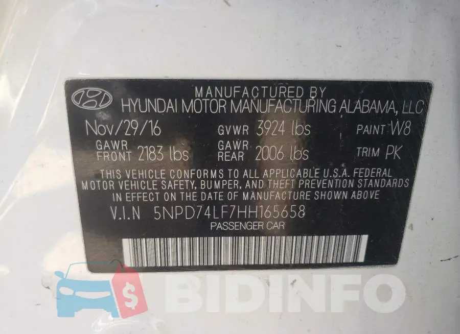 5NPD74LF7HH165658 Photo# 10