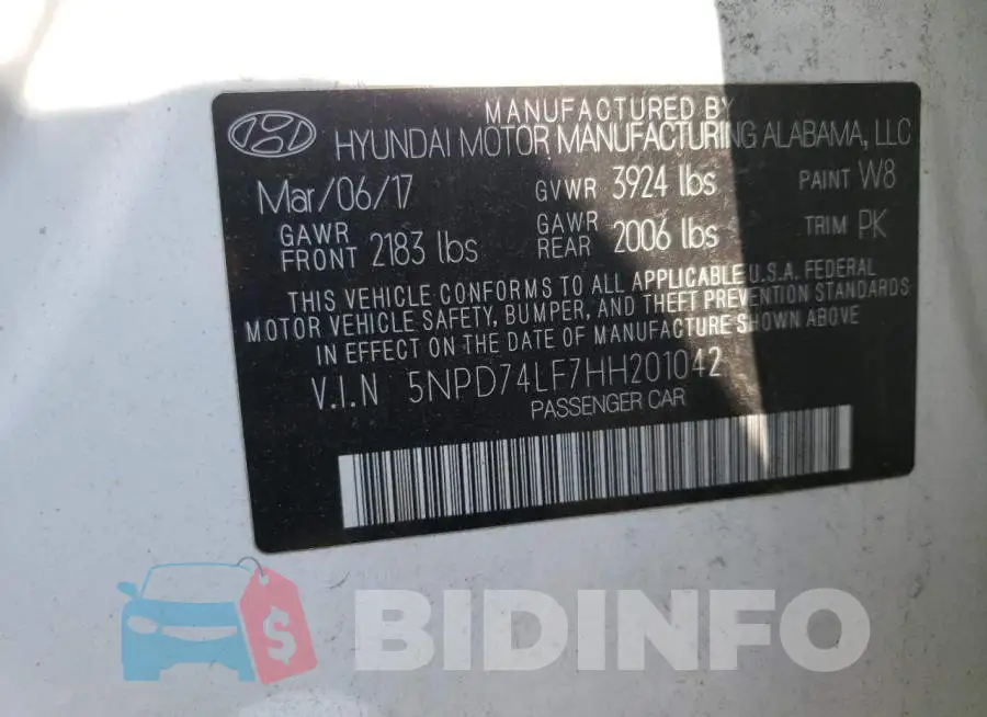 5NPD74LF7HH201042 Photo# 10