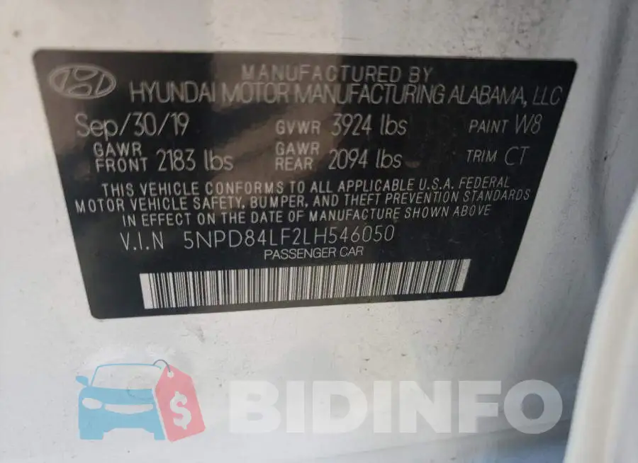 5NPD84LF2LH546050 Photo# 10