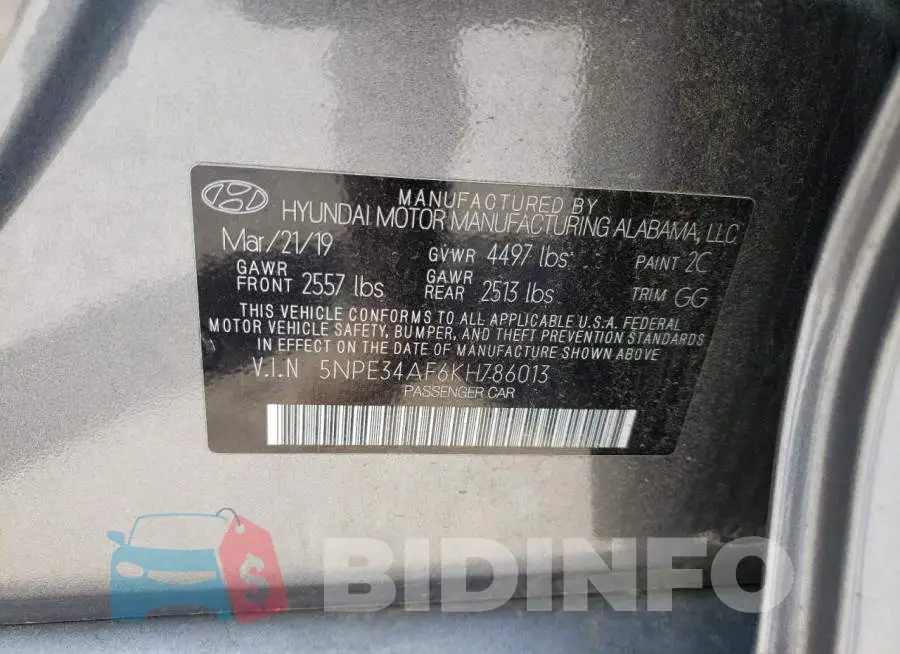 5NPE34AF6KH786013 Photo# 10