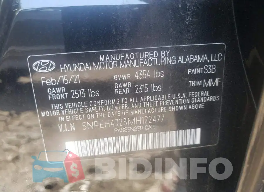 5NPEH4J23MH122477 Photo# 10