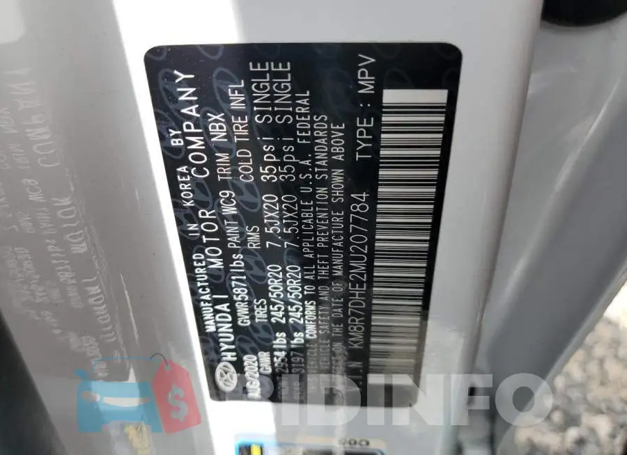 KM8R7DHE2MU207784 Photo# 10