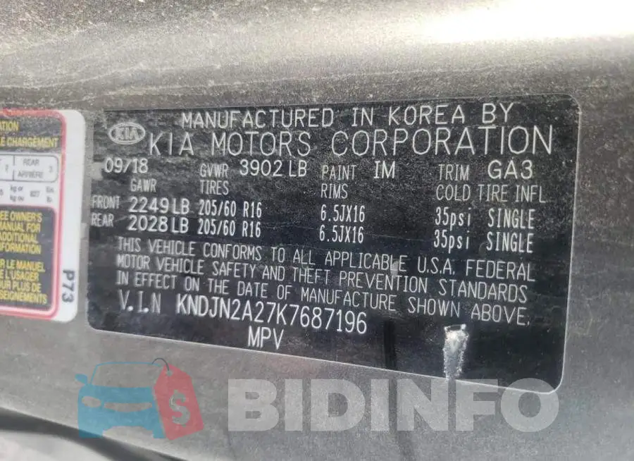 KNDJN2A27K7687196 Photo# 10