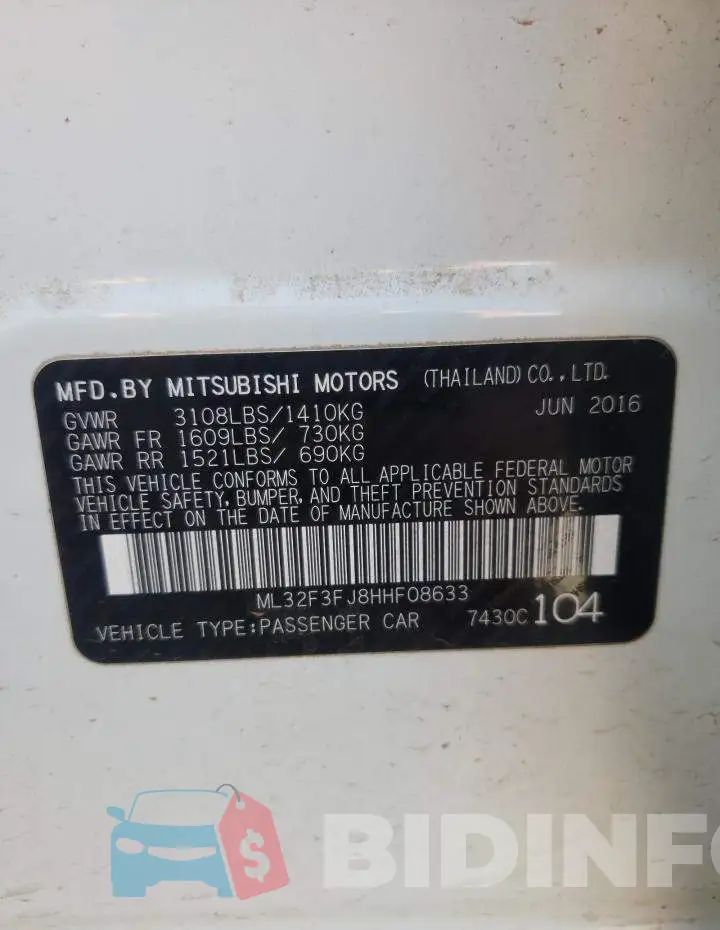 ML32F3FJ8HHF08633 Photo# 10