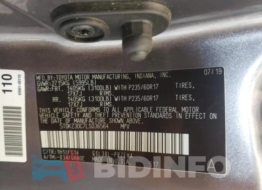 5TDKZ3DC7LS036564 Photo# 10
