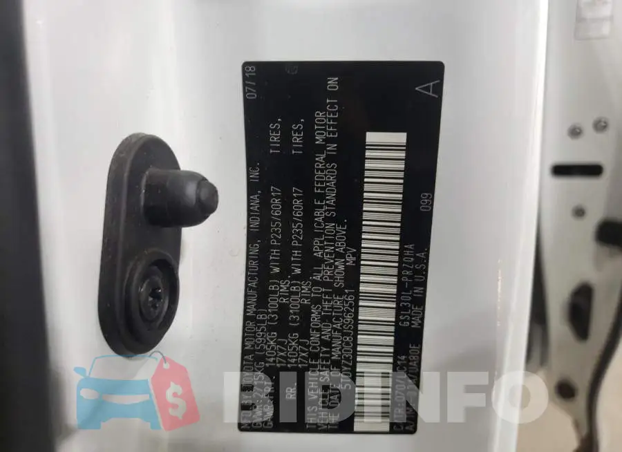 5TDYZ3DC8JS962561 Photo# 10