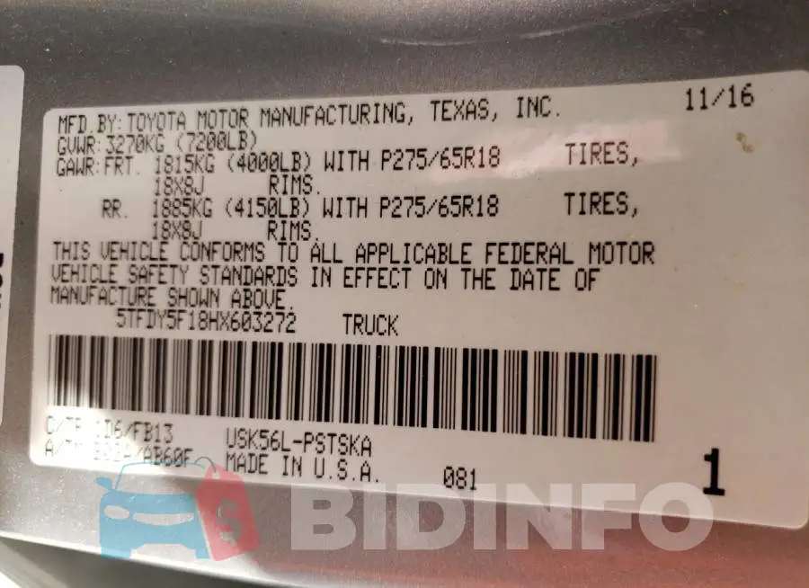 5TFDY5F18HX603272 Photo# 10