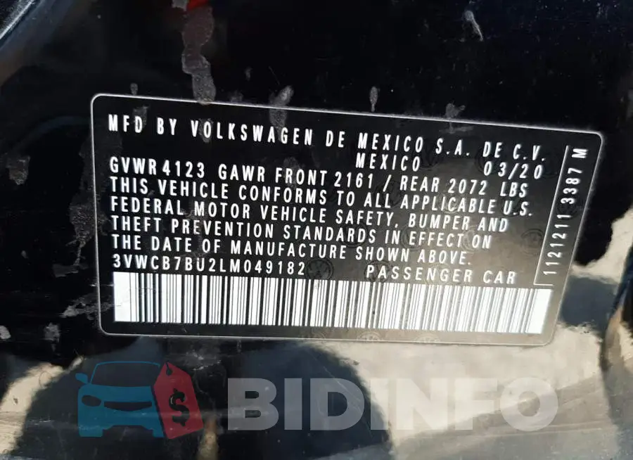 3VWCB7BU2LM049182 Photo# 10
