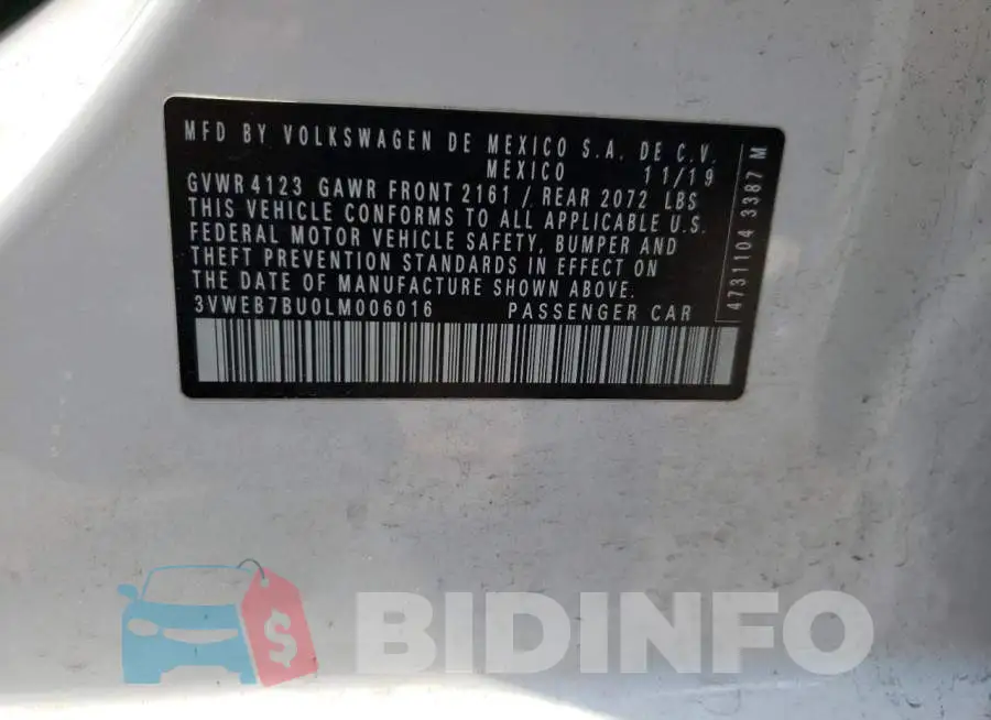 3VWEB7BU0LM006016 Photo# 10