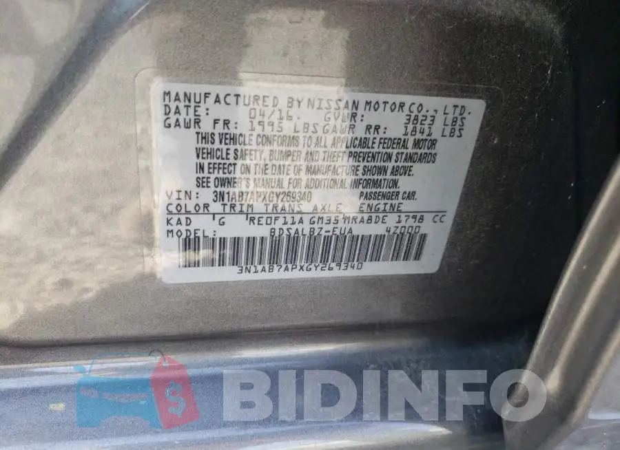 3N1AB7APXGY269340 Photo# 10