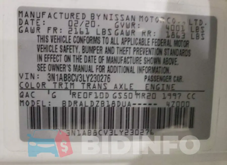 3N1AB8CV3LY230276 Photo# 10