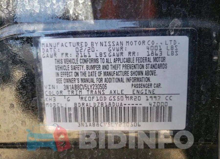 3N1AB8CV5LY230506 Photo# 10