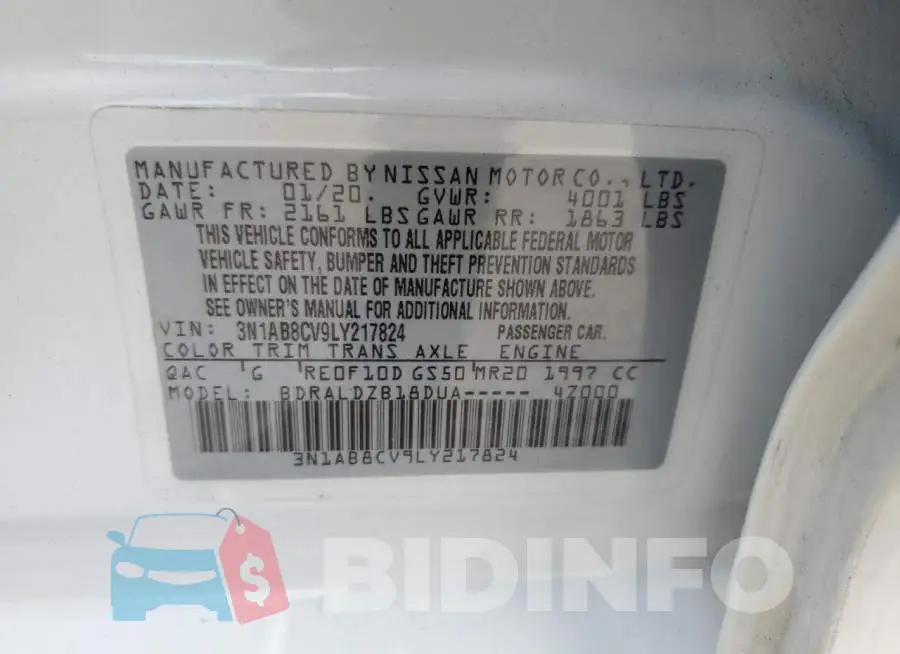 3N1AB8CV9LY217824 Photo# 10