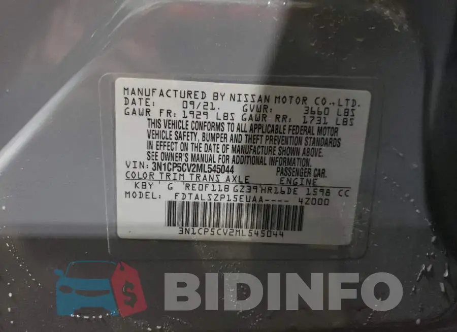 3N1CP5CV2ML545044 Photo# 10