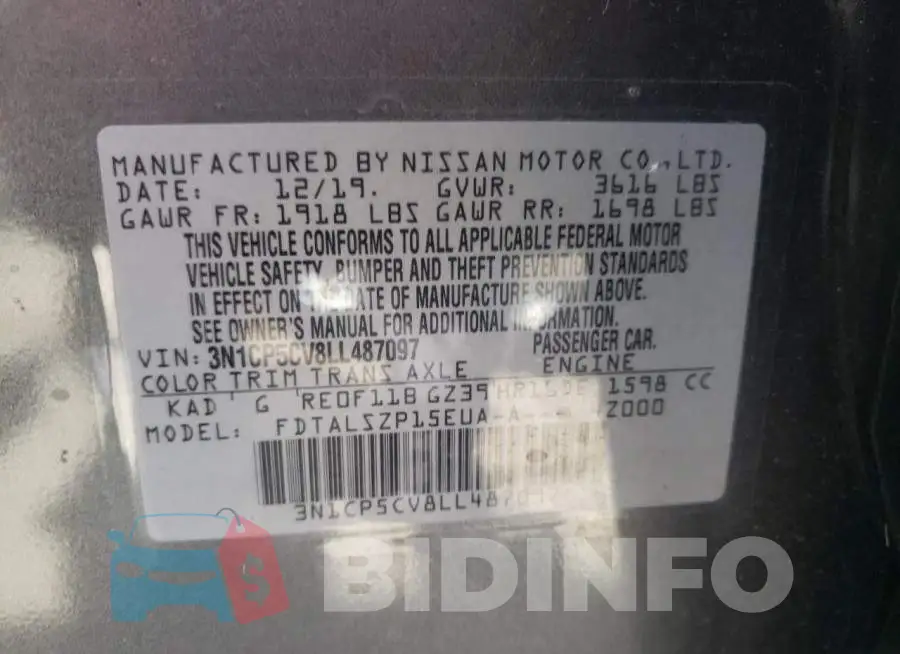3N1CP5CV8LL487097 Photo# 10