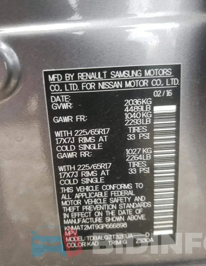 KNMAT2MT9GP666898 Photo# 10