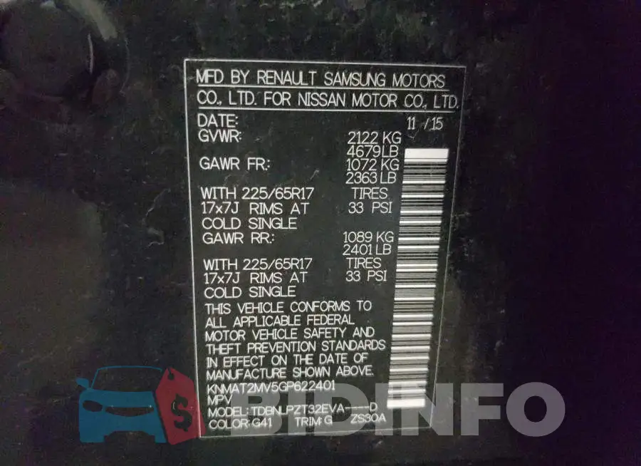 KNMAT2MV5GP622401 Photo# 10