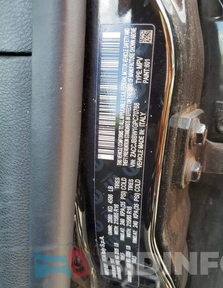 ZACCJBBW1GPC70768 Photo# 10