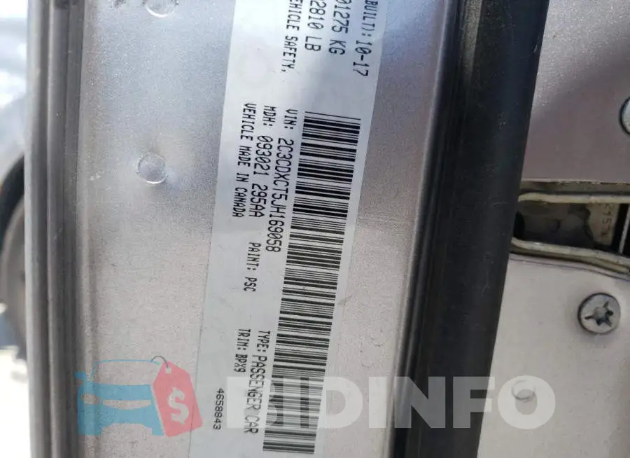 2C3CDXCT5JH169058 Photo# 10