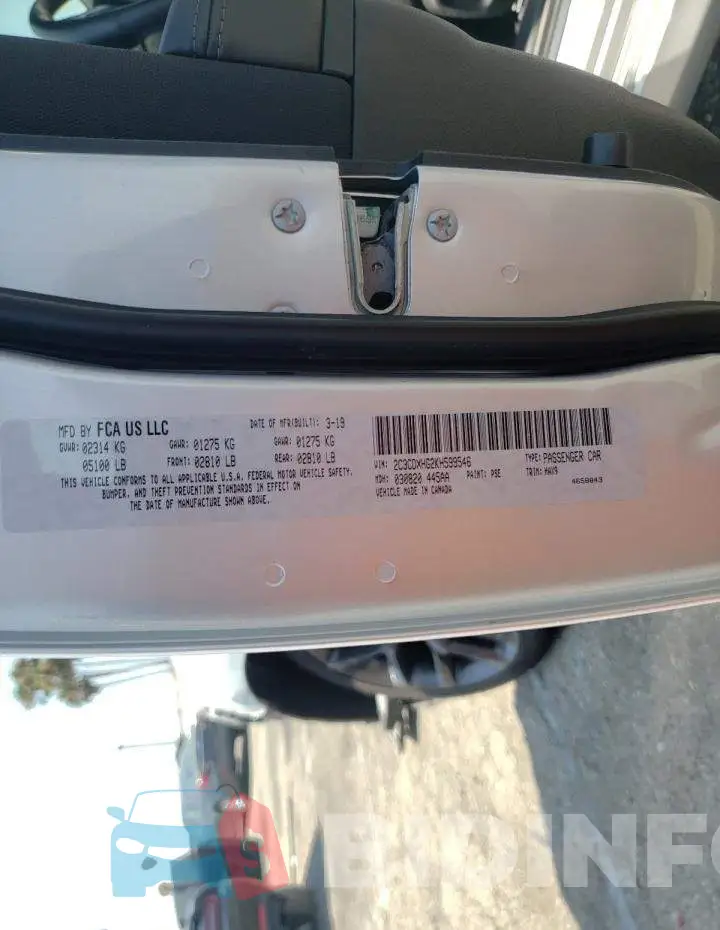 2C3CDXHG2KH599546 Photo# 10