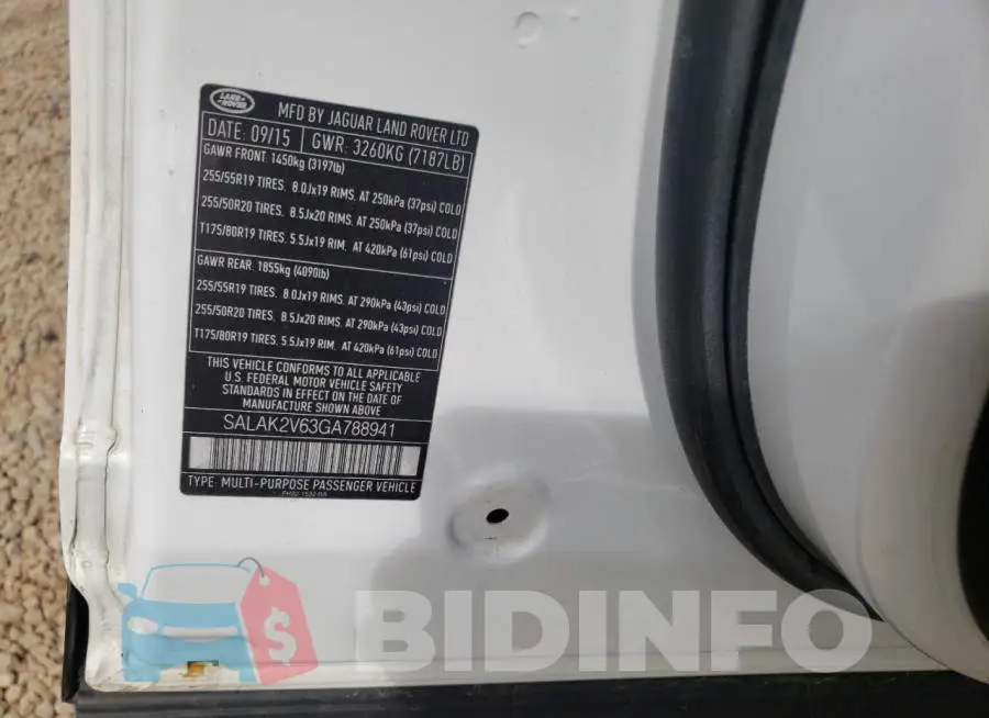 SALAK2V63GA788941 Photo# 10