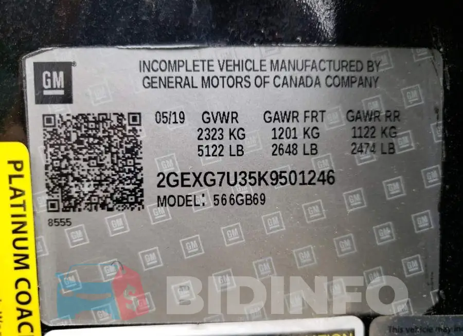 2GEXG7U35K9501246 Photo# 10