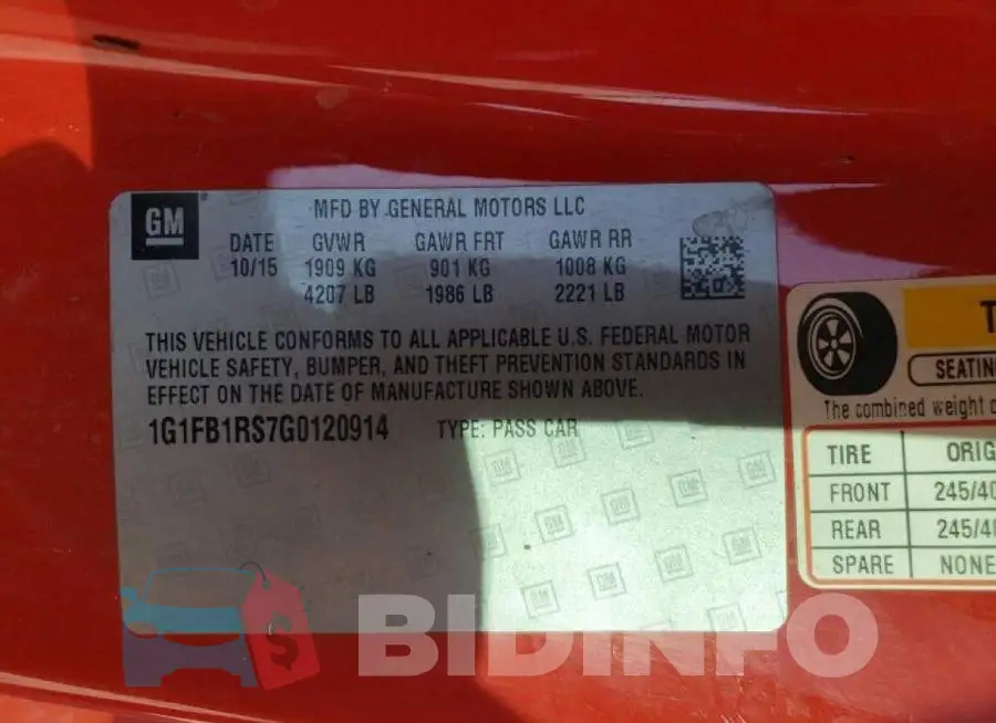1G1FB1RS7G0120914 Photo# 10