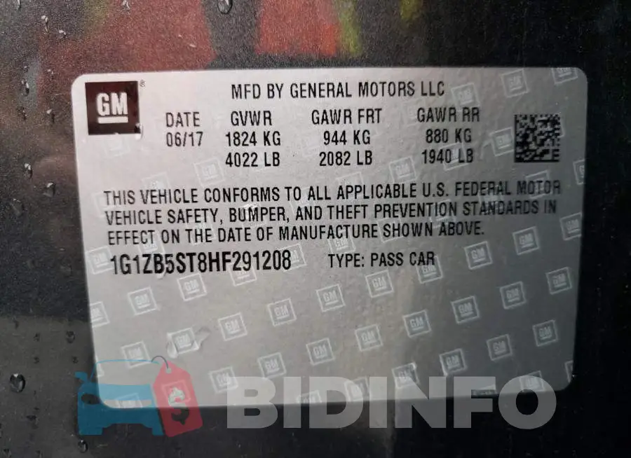 1G1ZB5ST8HF291208 Photo# 10