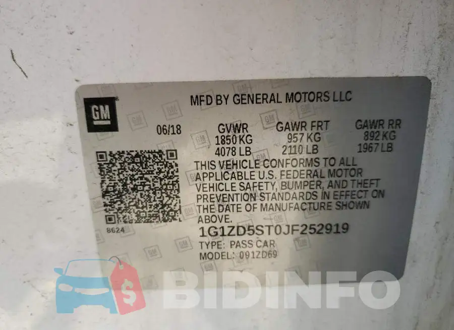1G1ZD5ST0JF252919 Photo# 10