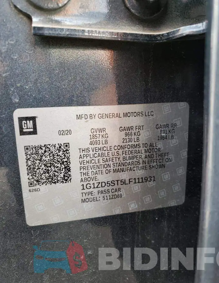 1G1ZD5ST5LF111931 Photo# 10