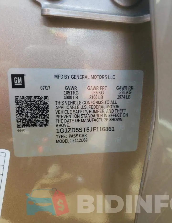 1G1ZD5ST6JF116861 Photo# 10