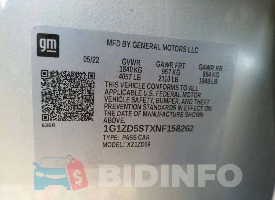 1G1ZD5STXNF158262 Photo# 10