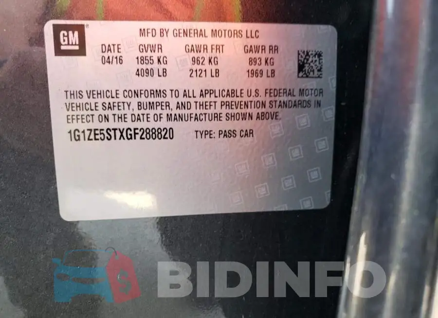 1G1ZE5STXGF288820 Photo# 10