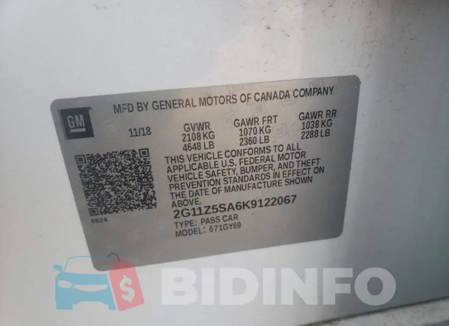 2G11Z5SA6K9122067 Photo# 10